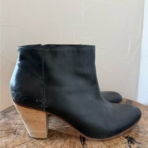 Rachel Comey Black Leather Ankle Boots Booties